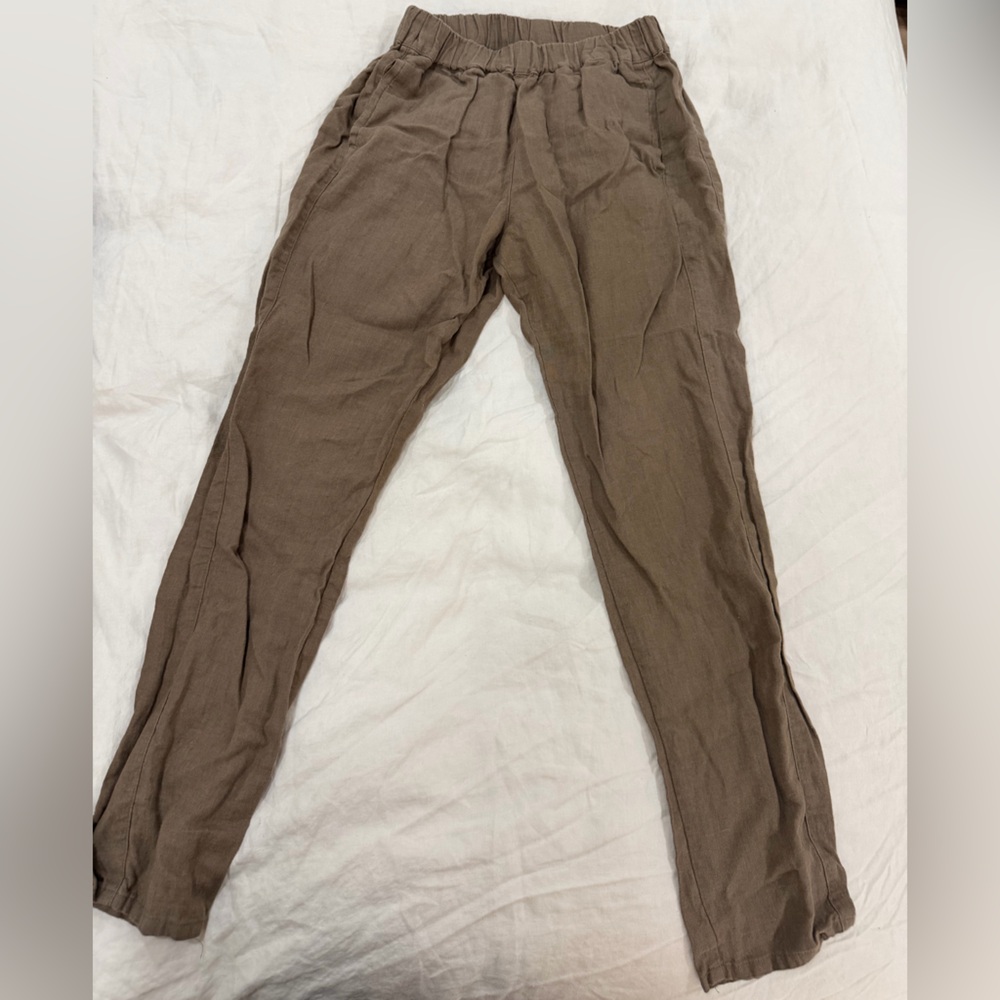 Linenfox Taupe Relaxed Pants